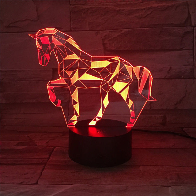 3D Night Light Lamp Unicorn Light