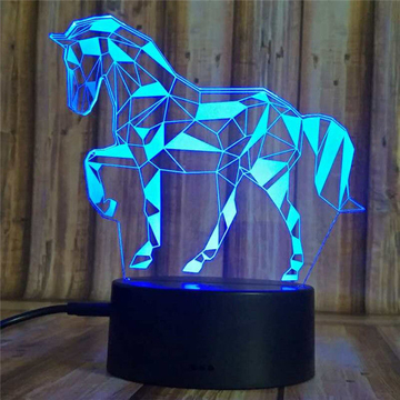 3D Night Light Lamp Unicorn Light