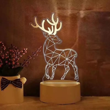  Custom Pattern Acrylic Plate 3D LED Table Lamp With Remote USB 3D LED Night Light Wholesales