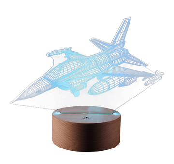  Custom Pattern Acrylic Plate 3D LED Table Lamp With Remote USB 3D LED Night Light Wholesales