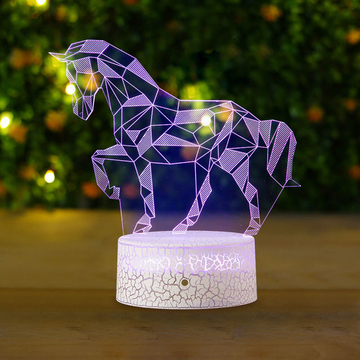  Custom Pattern Acrylic Plate 3D LED Table Lamp With Remote USB 3D LED Night Light Wholesales