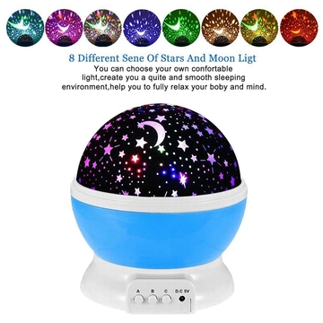 Stars Starry LED Night Light Projector Moon Lamp Kids Gifts