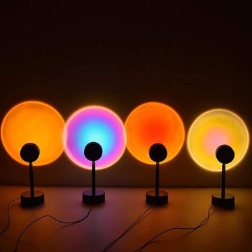 Sun Sunset Rainbow Projection Light Atmosphere Night Light Lamp Usb Home Decoration Room Laser Mini Sunset Projector Lamp