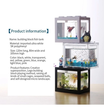 2020 Hot sale aquarium fish tank with USB LED lighting for christmas gift