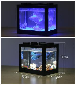 Acrylic Fish Tank Aquarium  Office Mini Cuboid Fish Tank Cylinder Round Acrylic coffee table Betta Fish Tank out door